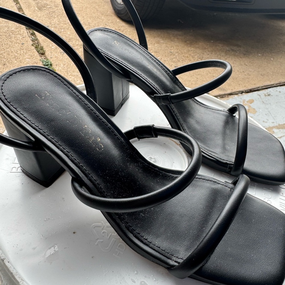 Elegant Black Strappy Heels